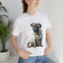 Loving Pug in Watercolor - Short Sleeve Tee
